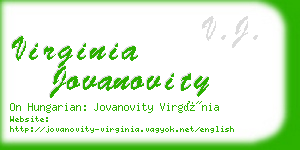 virginia jovanovity business card